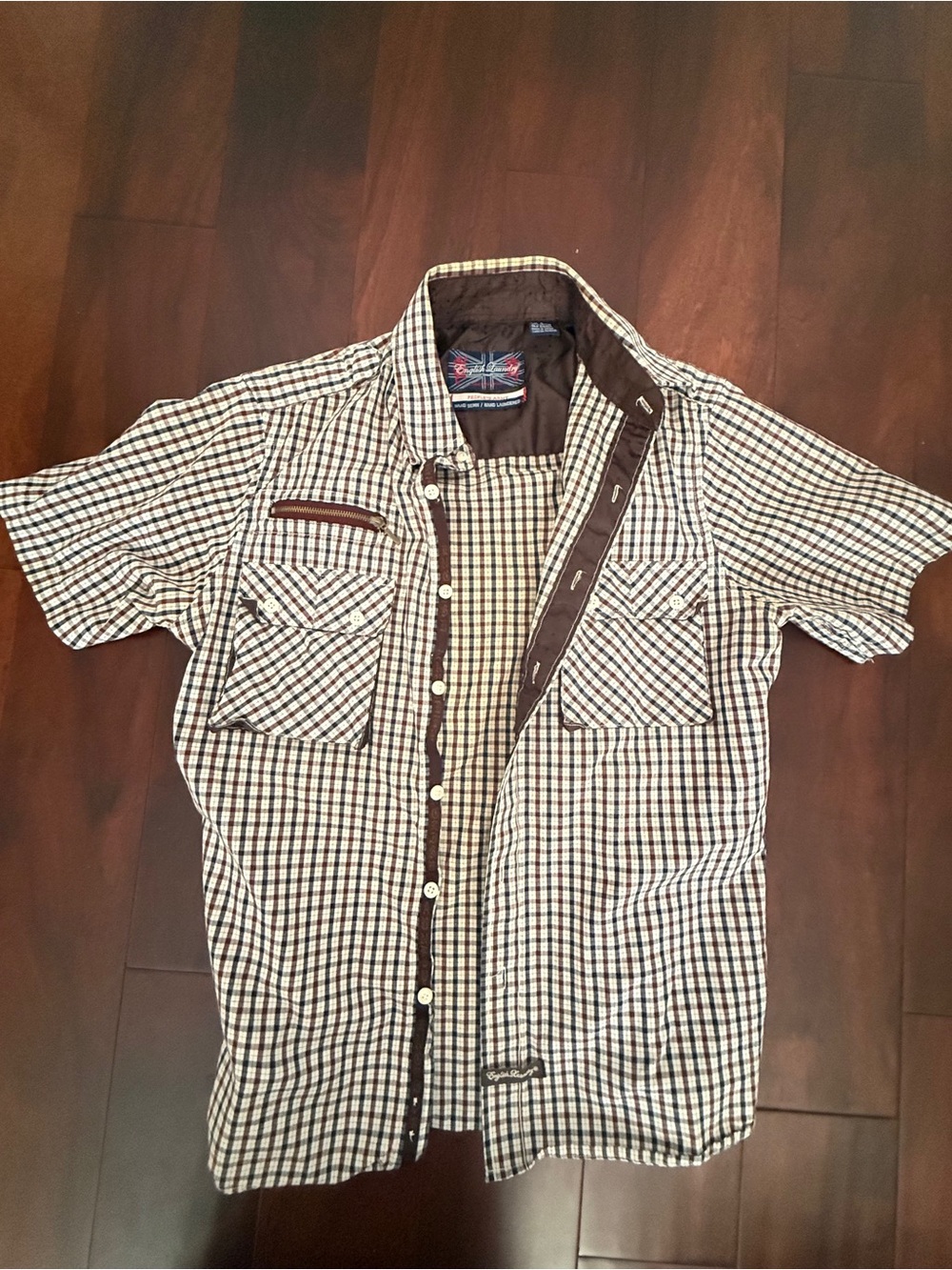 English Laundry short sleeve size S hand sewn